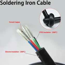 1/5M Silicone Wire Cable T12 Soldering Iron Station 2 3 4 5 6 8 10Cores Tinned Copper PTFE Insulation High Temperature Line