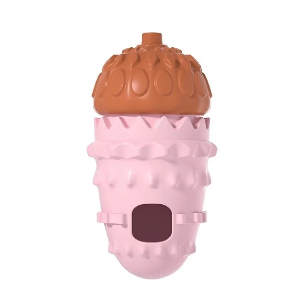 

Multi Function Bite Resistant Pet Leakage Food Toys Pinecone Shape Durable Interactive Dog Toys TRP Slow Feeder Toy Training