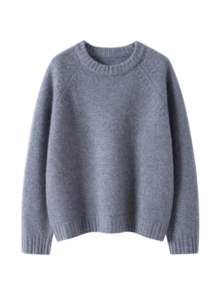 

Luxury Autumn Winter Woman Sweater Elegant Female Cashmere Knitwear O-Neck Pullover Basic Long Sleeve Clothes Tops Ladies Jersey