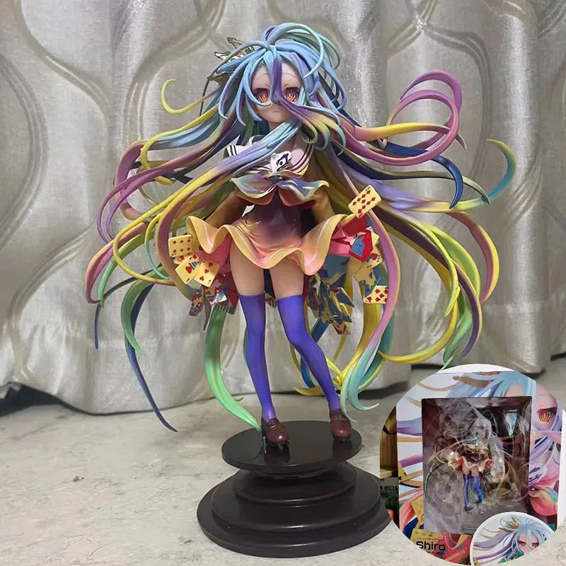 

28cm Pvc No Game No Life Figurine Shiro Yuu Kamiya Figure Art Works Action Figure Toy Adults Collection Model Doll Gifts