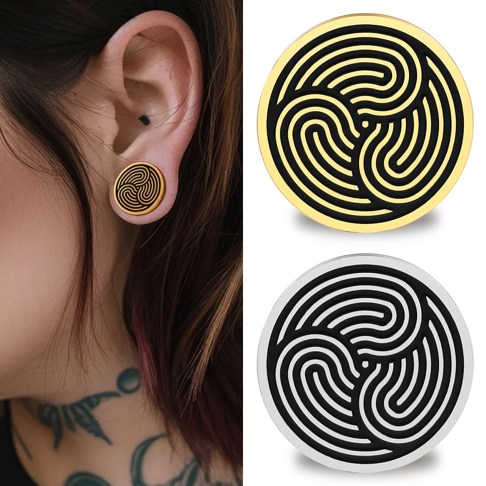 Vanku 2PCS New Arrival 316 Stainless Steel Ear Gauges Stretcher Ear Plugs Tunnels Piercing Expanders Women Body Jewelry