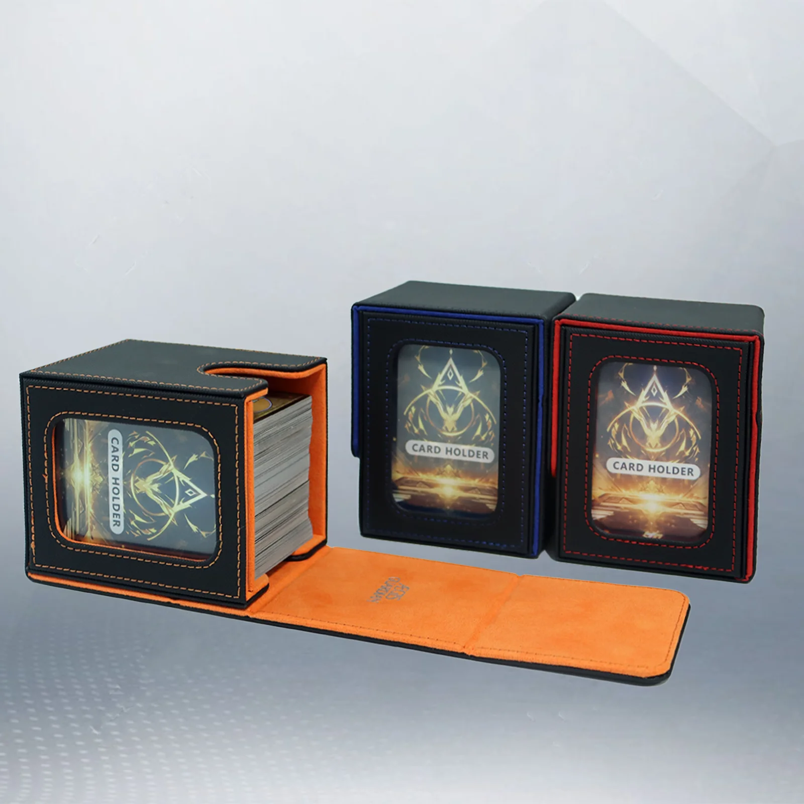 New Trading Card Deck Box Lightweight Holds 100 Trading Card Durable with Baffle Holder for TCG Collectible Cards Card