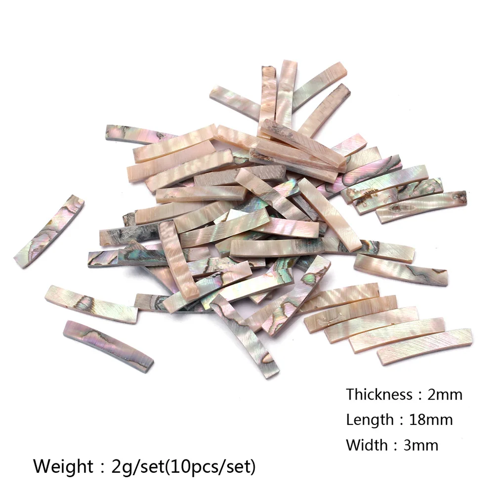

10Pcs Abalone Shell Guitar Purfling Binding Strip Colorful Edge Protection for Guitar Mandolin Ukulele Binding Strip