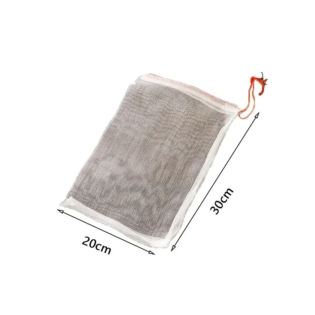 1pc Fruit Protection Bags With Drawstring Garden For Protecting Plant Mesh Anti Insect Monkey Fly Bird Squirrel Reusable Mesh