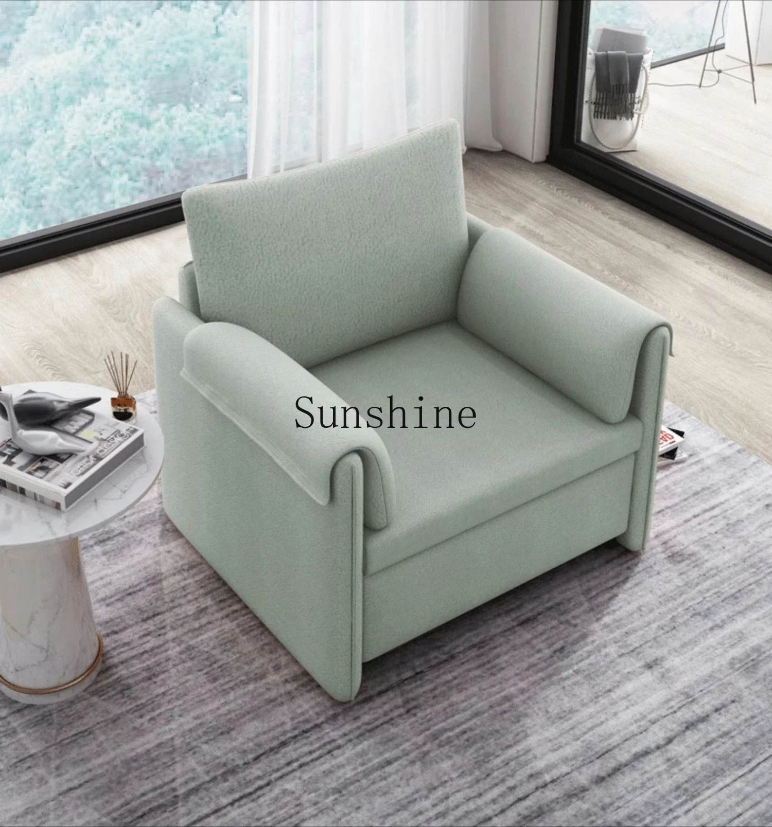 Retractable single sofa bed dual-purpose foldable multifunctional Nordic study folding bed living room