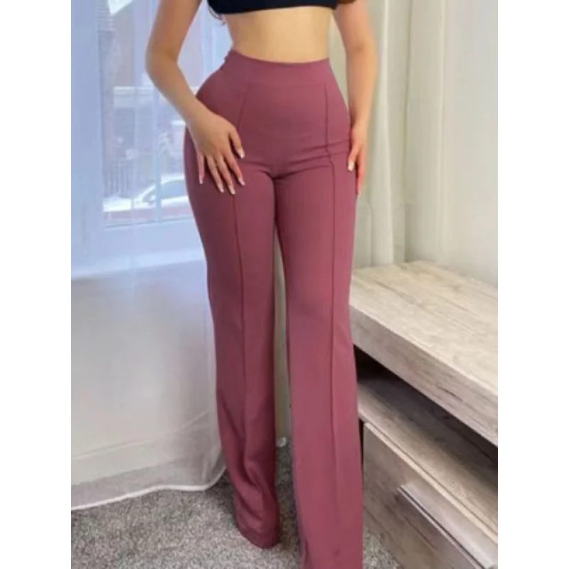 

European and Pants2025Spring and Autumn Temperament Commute Bootcut Pants All-Matching Fashionable Wide Leg Pants Women
