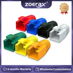 ZoeRax 50PCS Cubiertas Protectoras para Conectores de Cable de Red Ethernet RJ45, para CAT8 CAT7 CAT6A (OD: 7.0mm~8.5mm)