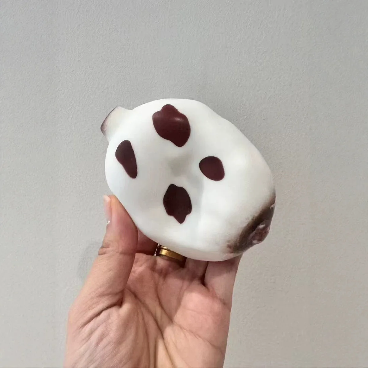 Crunchy Cow Banana Squishy Stress Ball Fidget Toy Crispy Squishy Squeeze Ball Handmade Round Blocks Filled ASMR Squeeze Toy ﻿ image 5