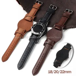 Leather Watch Strap for Seiko for Omega 18mm 20mm 22mm Replacement Cowhide Strap Vintage Wrist Band for Citizen Watch Bracelet