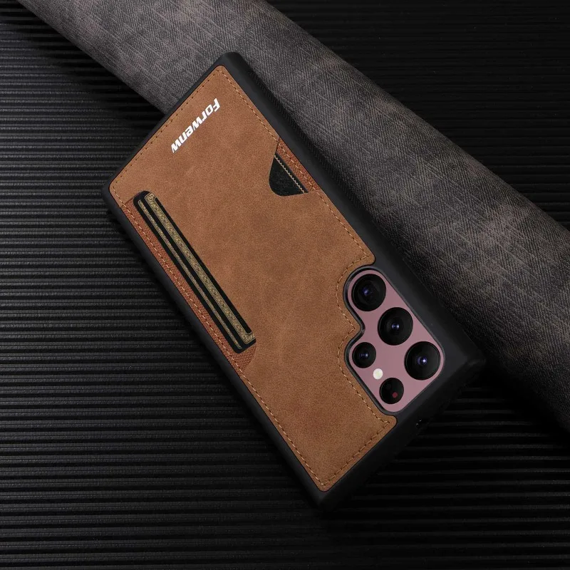 Retro Leather Phone Case for Samsung Galaxy S24 S23 S21 FE S22 Plus S25 Ultra A15 A35 A55 A54 A53 A34 A52 Wallet Card Holder Cov image 3
