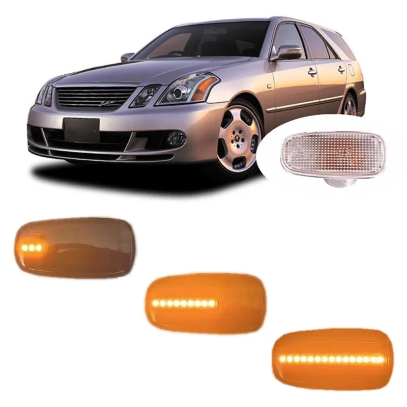 for Toyota Mark 2 II Blit X110W X115W 2002 2003 2004 2005 2006 2007 Sequential LED Indicator Side Marker Signal Light Lamp