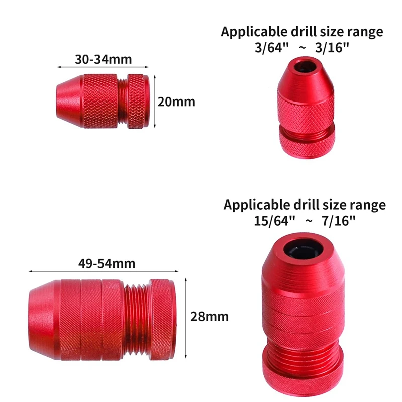 Einstellbare Bohrer Stop Kragen Set Für Bohrer, Bohrer Tiefe Stop Anwendbaren Bereich 3/64Inch-3-16Inch,15/64Inch-7/16 Zoll