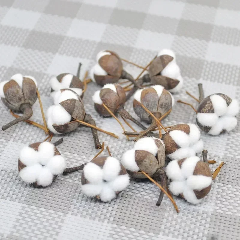 Natural Dried Cotton Bouquet for Decoration, Cotton Flowers, Wreath Bouquet, DIY Supplies, Wedding Room, Easter Decoration, Gift