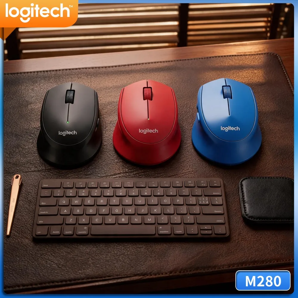 Smooth Pointer Wireless Mouse M280 2.4G Contoured Hand Rest For Desktop Laptop Home Office Everyday Work Usage Tasks