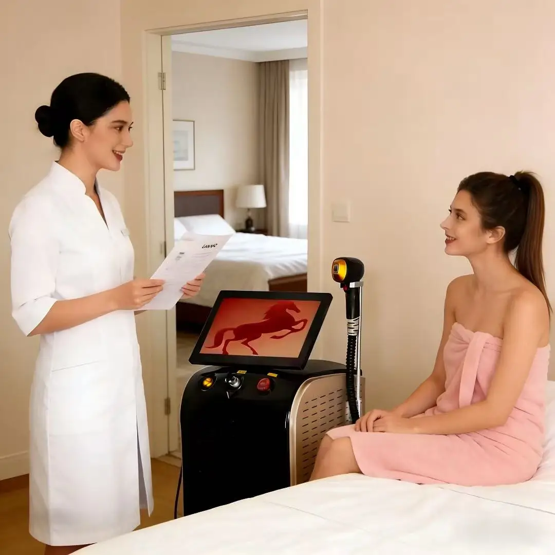 

Профессиональный лазер SLyric 3 с 3 длинами волн (755/808/1064 нм) для безболезненного удаления волос и омоложения кожи