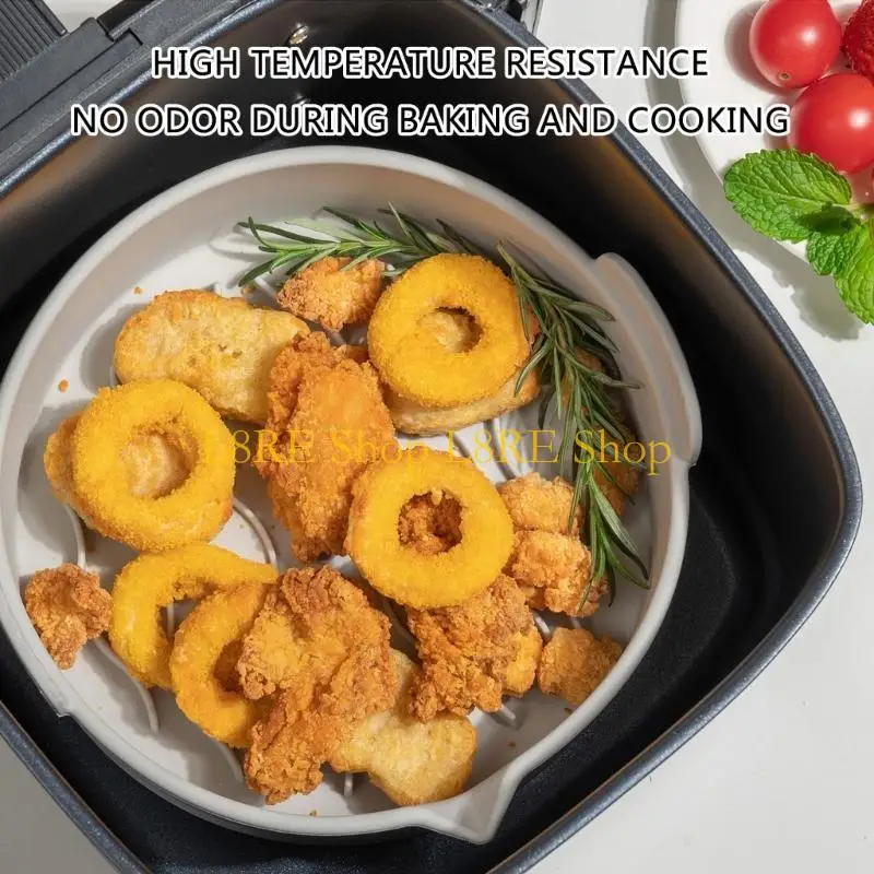 L8RE 2PIECES SILICONE AIR FRYERS PADS SILICONE LINERS NOCCSICK COOKING AICING AIR FRYERS FAREER