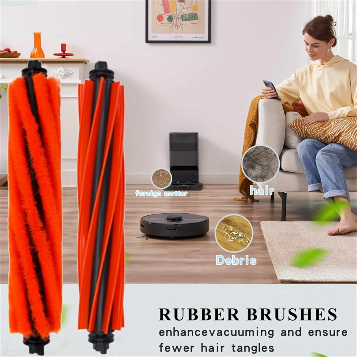 21 peças de reposição para robô aspirador de pó s8 pro ultra, escova lateral dupla principal, filtro hepa