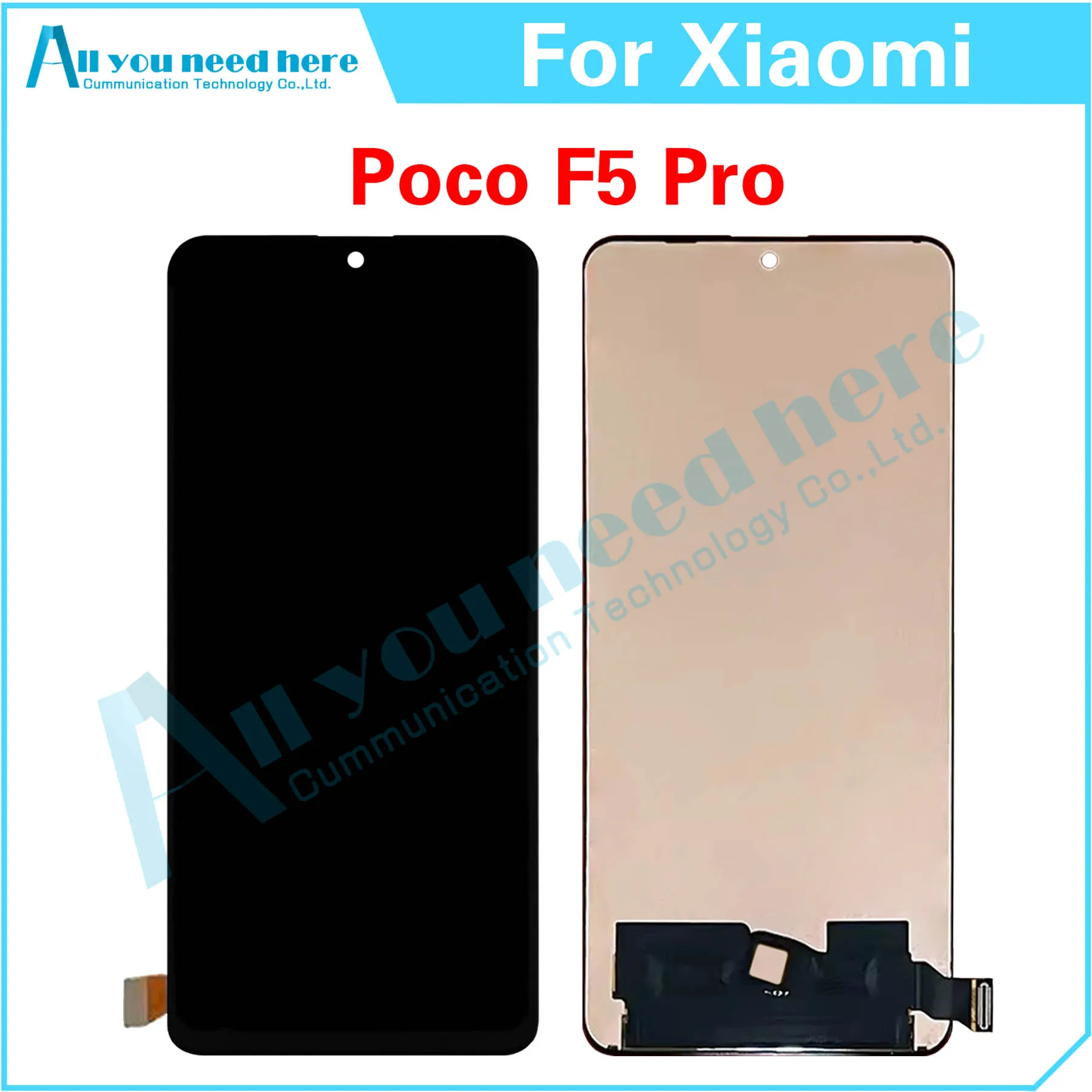 100% Test For Xiaomi Poco F5 Pro LCD Display Touch Screen Digitizer Assembly For F5Pro Repair Parts Replacement