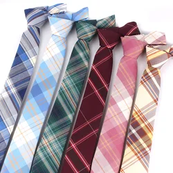 Cotton Plaid Ties For Men Women Casual Purple Groom Necktie For Wedding Party Boys Girls SuitsTie Skinny Necktie Gravatas