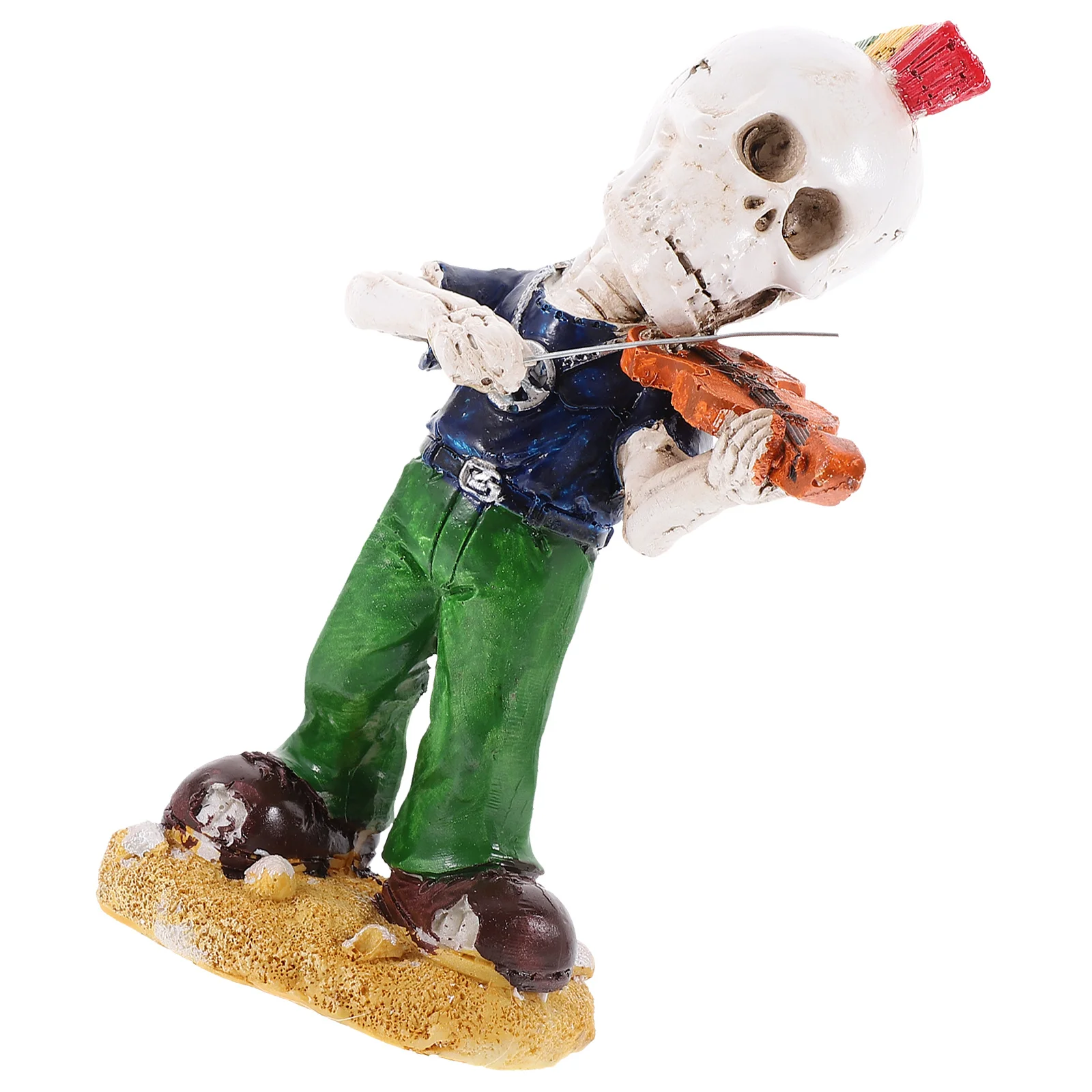 

Decoration Resin Cool Halloween Skull Ornament Miniature Tabletop Desk Sculpture Landscape Garden Decor