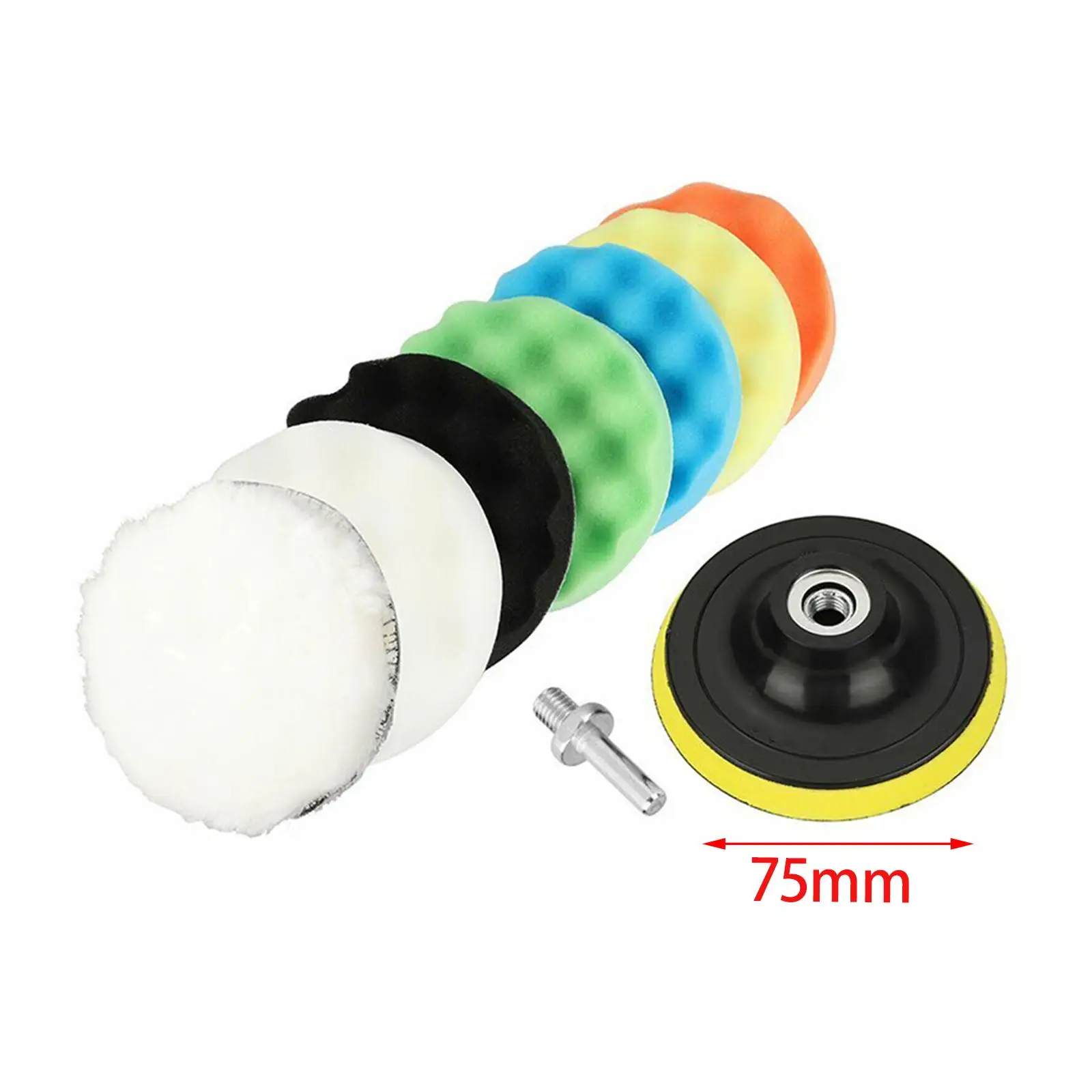 9 Pieces Sponge Buffing Pads for Auto Exterior Interior Waxing Machine