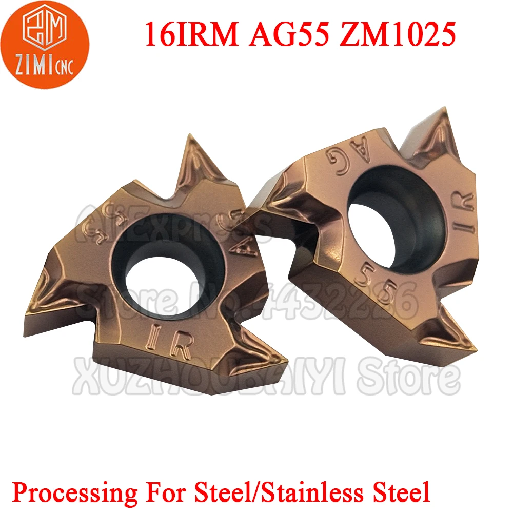 

10 шт. 16IRM AG55 ZM1025 16IRM AG 55 16IRMAG55 16 IRM AG50 твердосплавные резьбовые вставки токарные инструменты CNC резак токарный станок 16 IRM лезвие