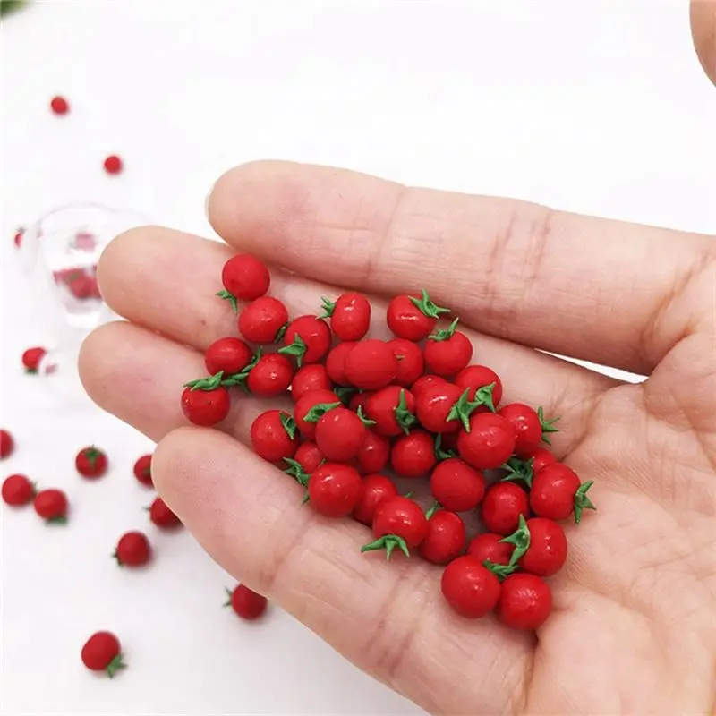 ODIES-20 قطعة من الطين بمقياس 1:12 لبيت الدمى والفواكه والخضروات والطماطم المصغرة للمطبخ #3