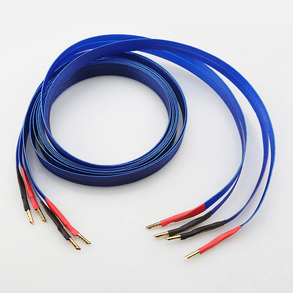 Dây Tín Hiệu Nordost Xanh Thiên Thanh Cáp Loa Bạc OFC Loa Dây Dẹt Hifi Cáp Âm Thanh Audiophile Cáp Cho Khuếch Đại DVD CD