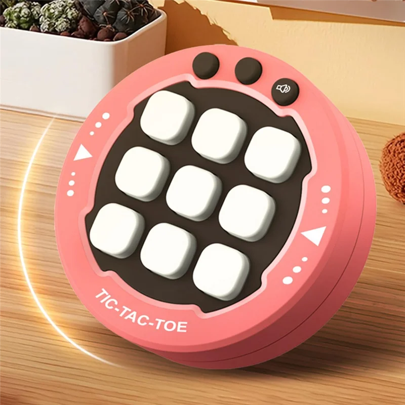 Tragbares Konsolenspiel für 3–5 Jahre alt, Tic Tac Toe-Spieltisch, Brainteaser-Spiele, 3-in-1-Reihe, Tischspiel, Familienspiel