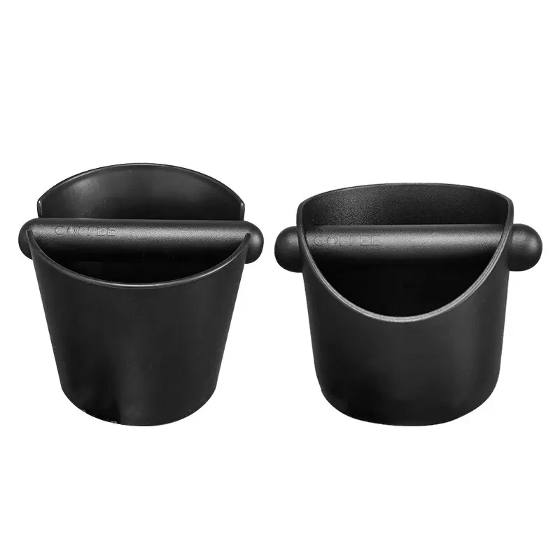 Coffee Knock Box Espresso Dump Bin For Coffee Ground with Removable Knock Bar and Non Slip Base Gift Black Round Coffee Item