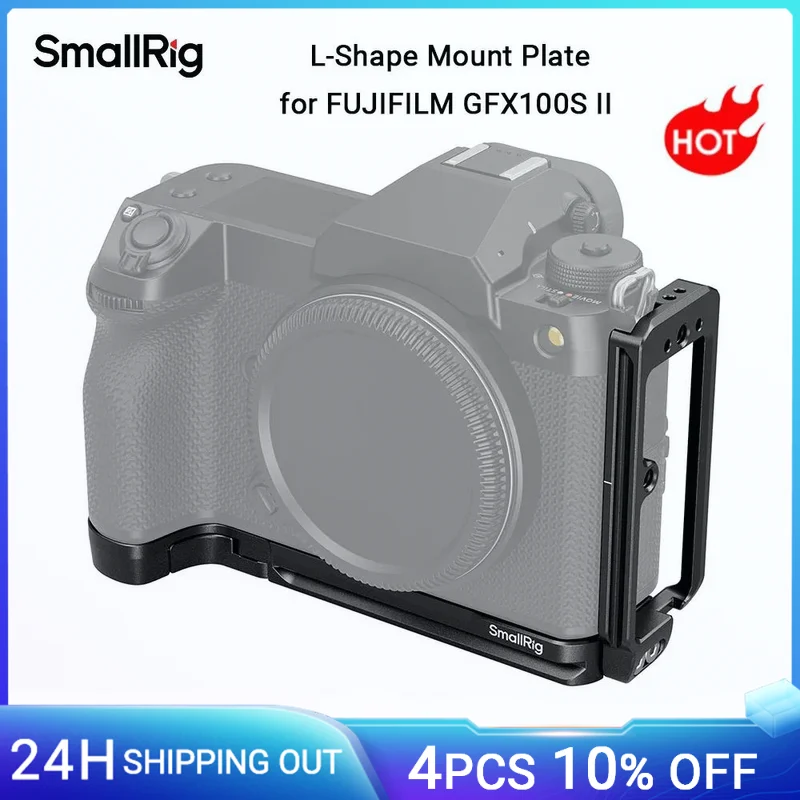 

SmallRig GFX100S II L-Shape Mount Plate for FUJIFILM GFX100S II, w Arca-Swiss Quick Release Plate for DJI RS 3/RS4 Stabilizers