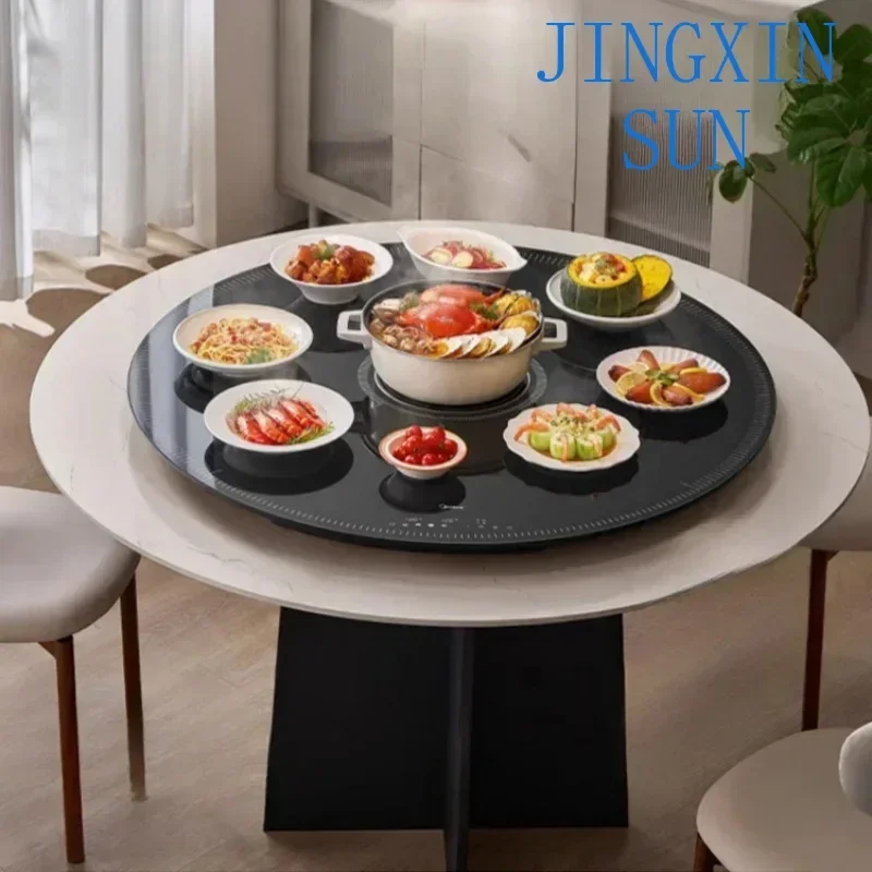 100cm Rotatary Electric Food Warmer Plate with Hotpot Heating 220V 2200W Electric Ceramic Stove Hotpot Warm Food Plate