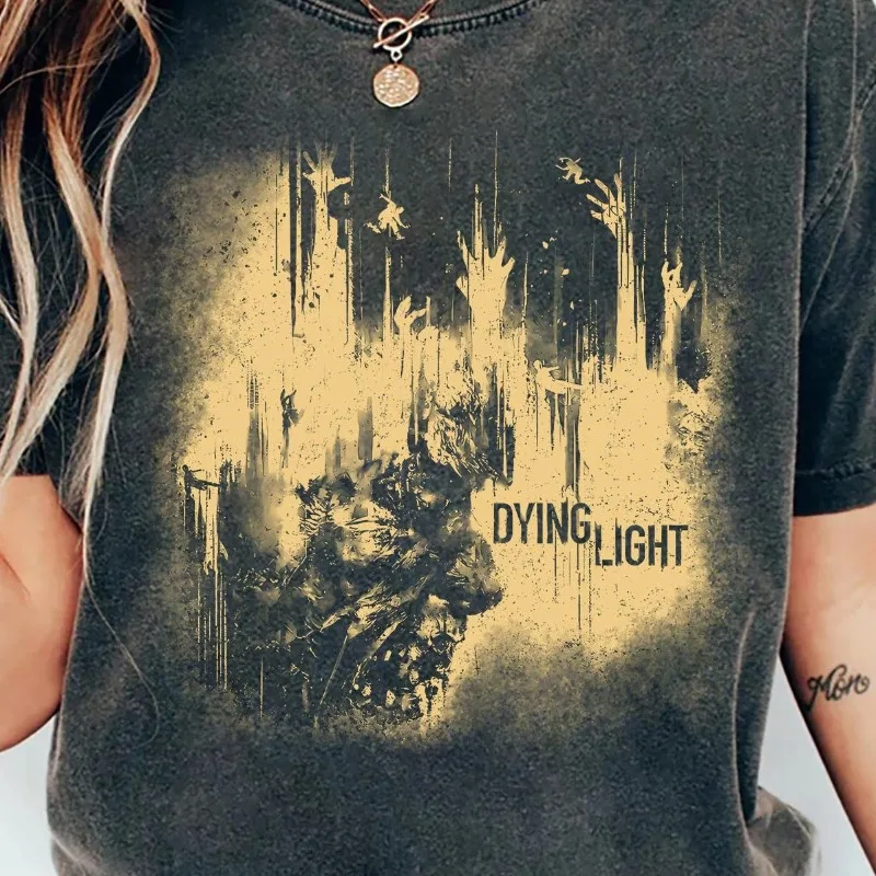 Dying Light The Beast Shirt Horror Game Shirt Zombie Survival Gaming Graphic Tee Unisex  Cotton T Shirt Men's Women Top Clothing