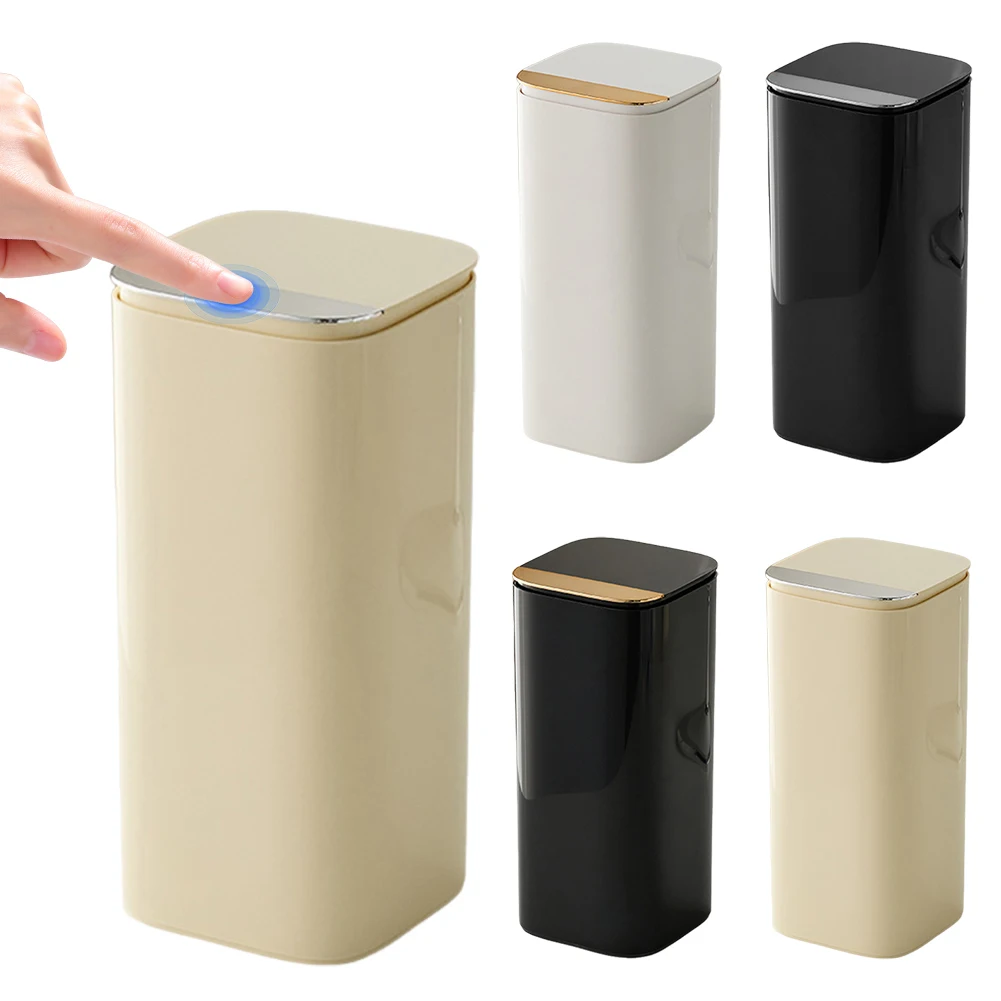 Automatic Lifting Makeup Brush Holder Waterproof Makeup Brushes Organizer Lipstick Eyebrow Pen Holder for Bathroom Countertop