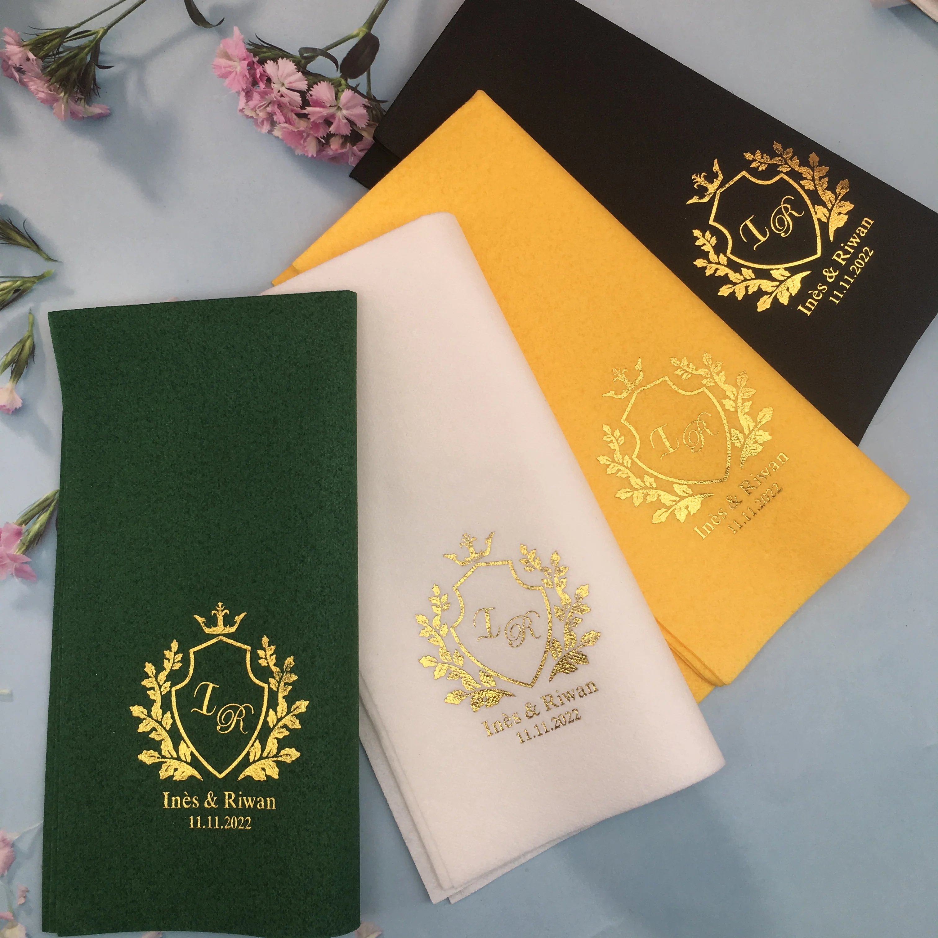 

50 шт. персонализированные коктейльные салфетки для свадьбы, как мягкий лен, аэрогрированные свадебные салфетки на заказ, в порядке голоппин, салфетки с монограммой,