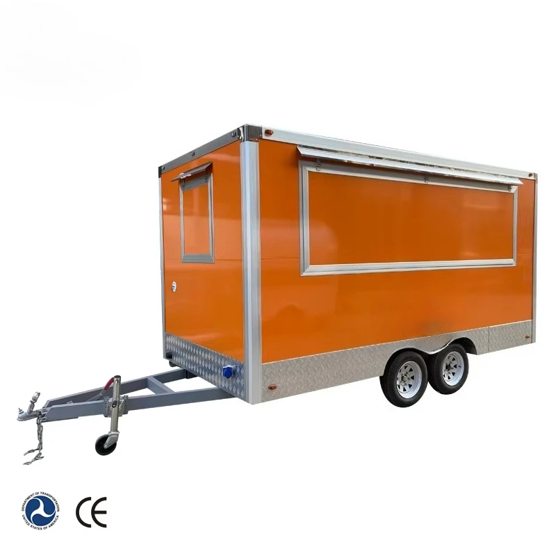 13ft Multicoloured Bakery Cheese and Meat Towable Food Truck Full Equipment Snack Food Trailer