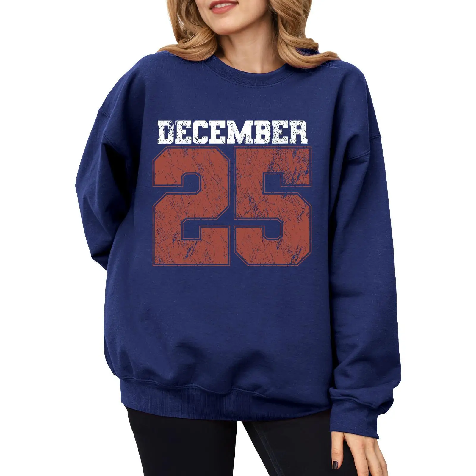 เสื้อสเวตเตอร์ทรงโอเวอร์เฮดพิมพ์ลายดิจิตอล 3 มิติ พร้อมตัวอักษร คอลเลคชั่นแฟชั่นฤดูใบไม้ผลิสำหรับผู้หญิง ทรงหลวมใส่สบาย