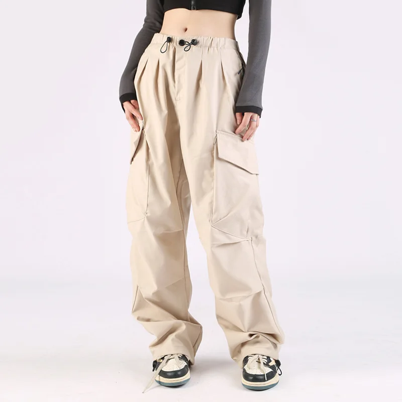 Celana panjang kasual trendi pria wanita, celana kerja longgar Amerika bergaya baru musim gugur dan musim dingin untuk pria dan wanita