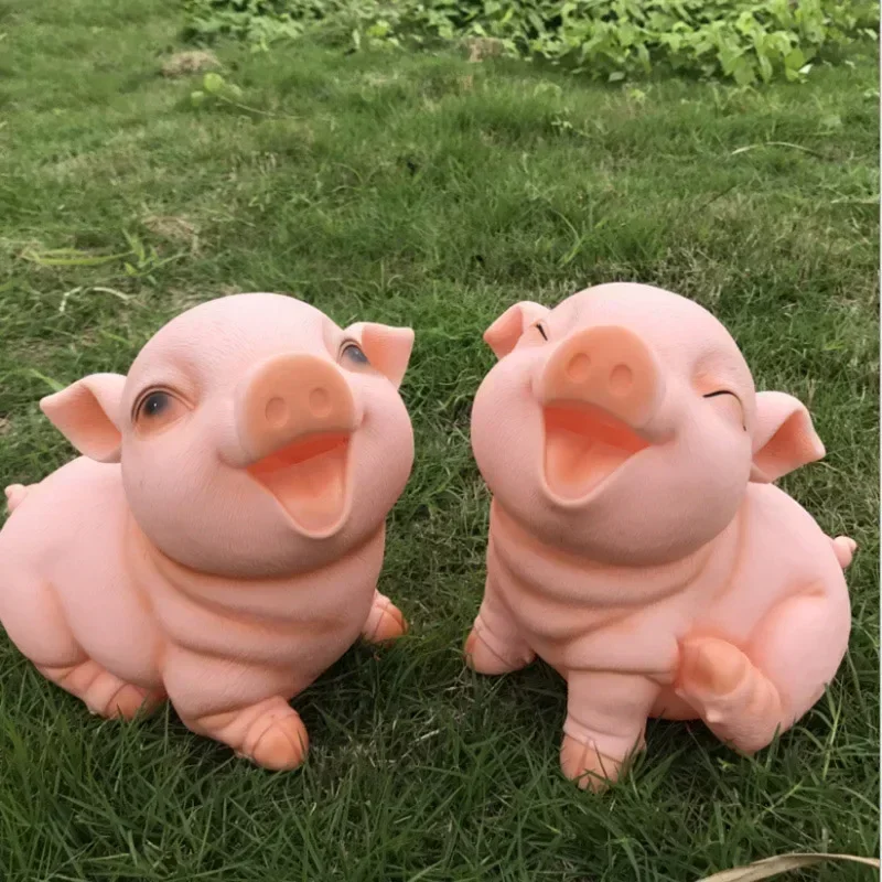 lovely piggy piggy bank  Thick plastic drop-resistant cute animal money-saving box Children's gift decoration money-saving box