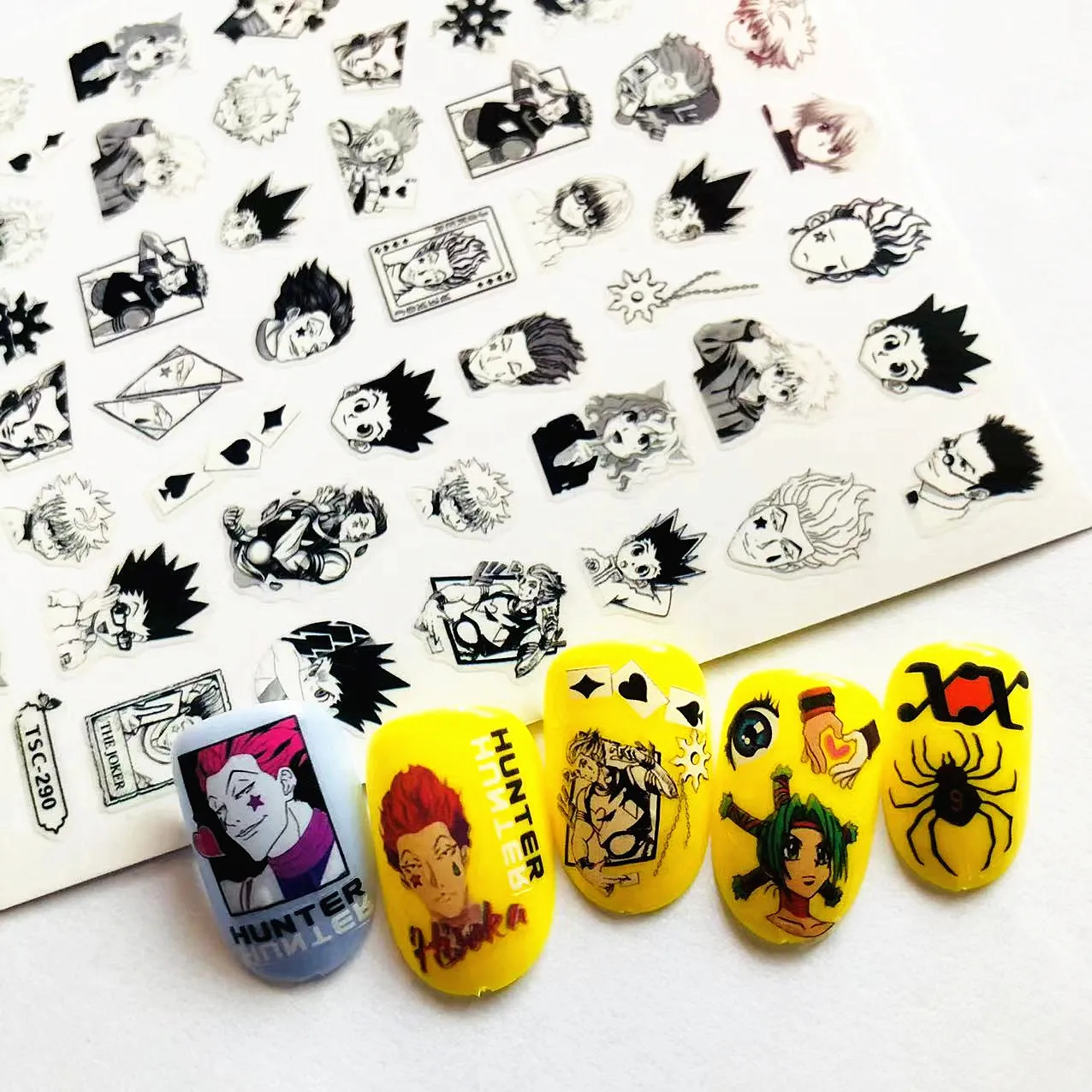 Hunter×Hunter  TSC-275 3d Nail Art Stickers Decal Template Diy nNail Tool Decorations Anime Slider