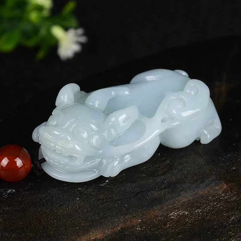 

Ювелирные изделия из натурального нефрита A+ Жадеит Ruyi Pixiu Мужская и женская нефритовая подвеска