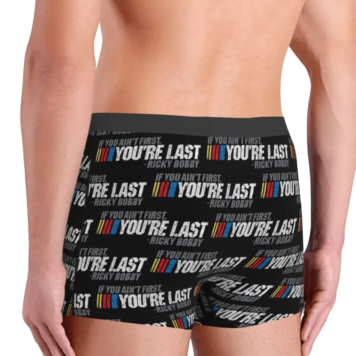 Boxer Underpants Shorts If You Ain't First, You're Last Ricky Bobby Panties Men Comfortable Underwear for Homme Man Boyfriend