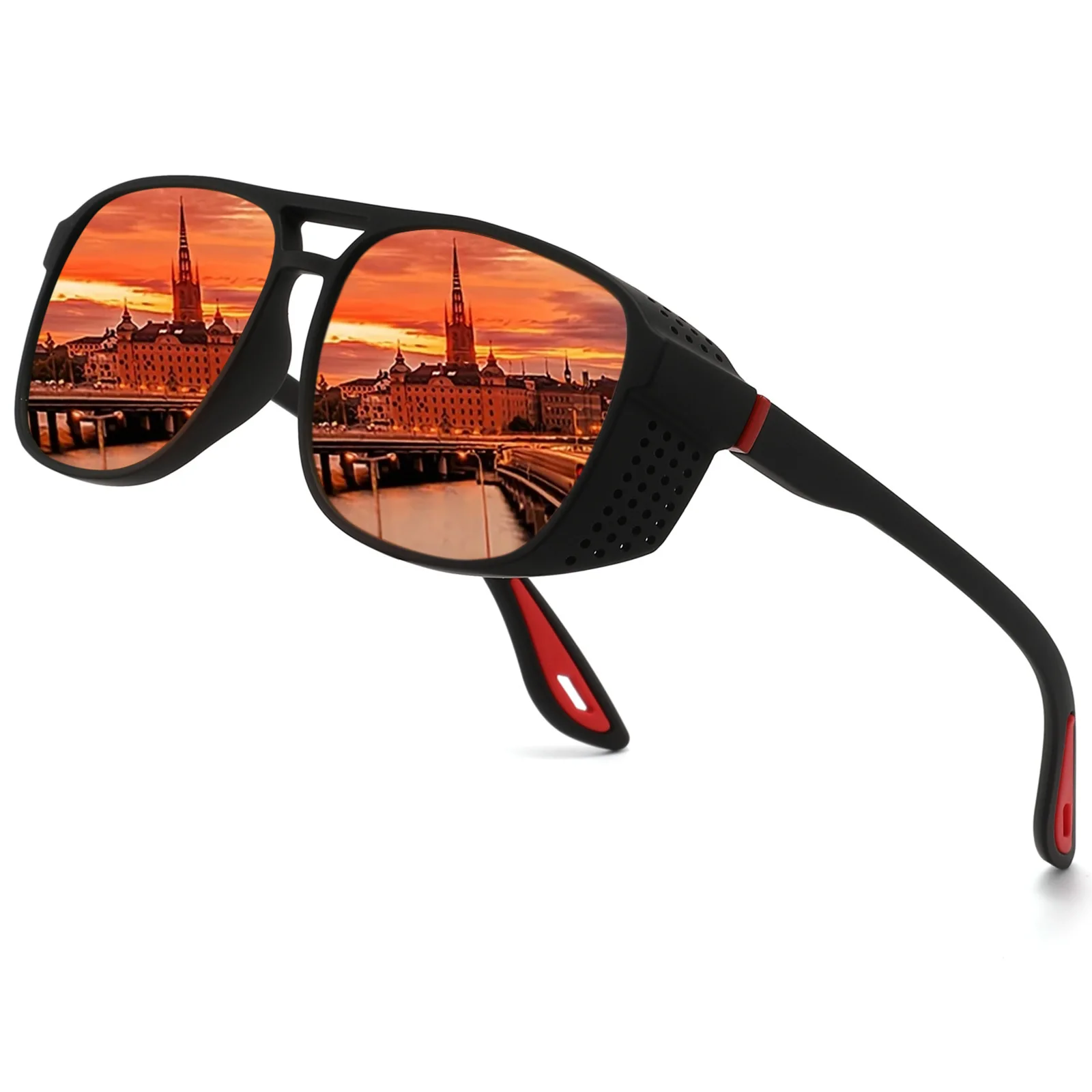

Polarized Goggles Eyewear Sunglasses double-beam Side Perforated Sun Outdoor Men Women Sports Glasses 6T502