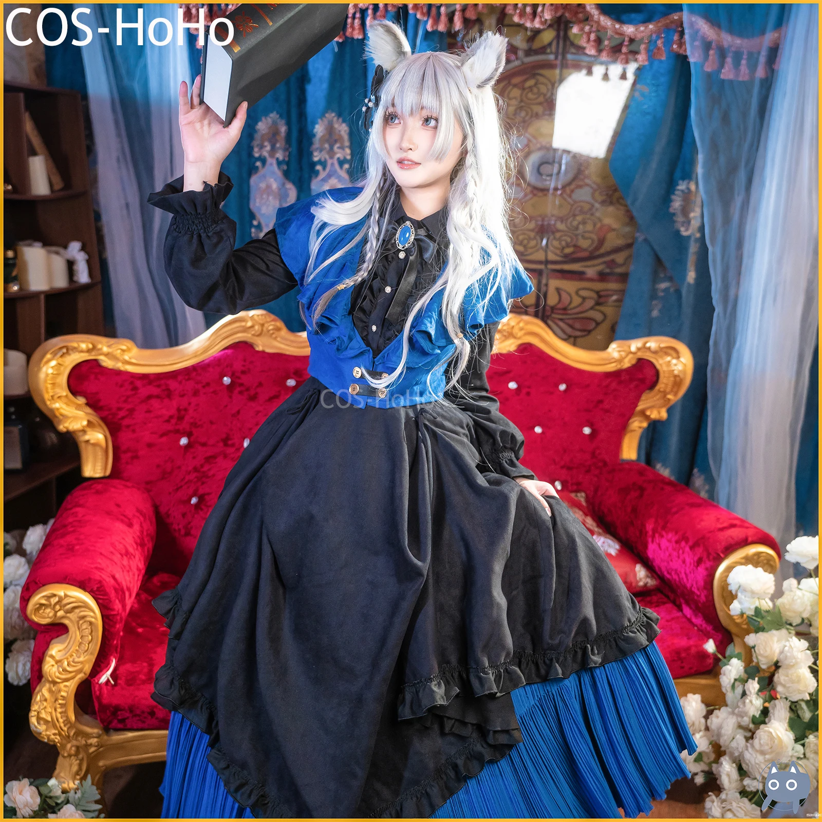 COS-HoHo Arknights Pramanix Special Supply Coffee Shop Skin Game Suit Gorgeous Dress Uniform Cosplay Costume Halloween Outfit