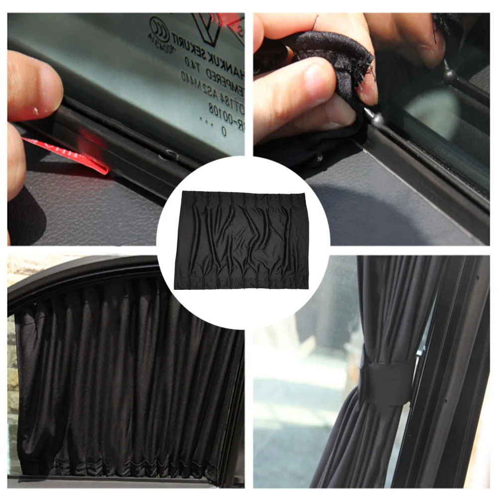 Car Sun Shade Side Window Curtain Auto Foldable UV Protection Accessories Kit