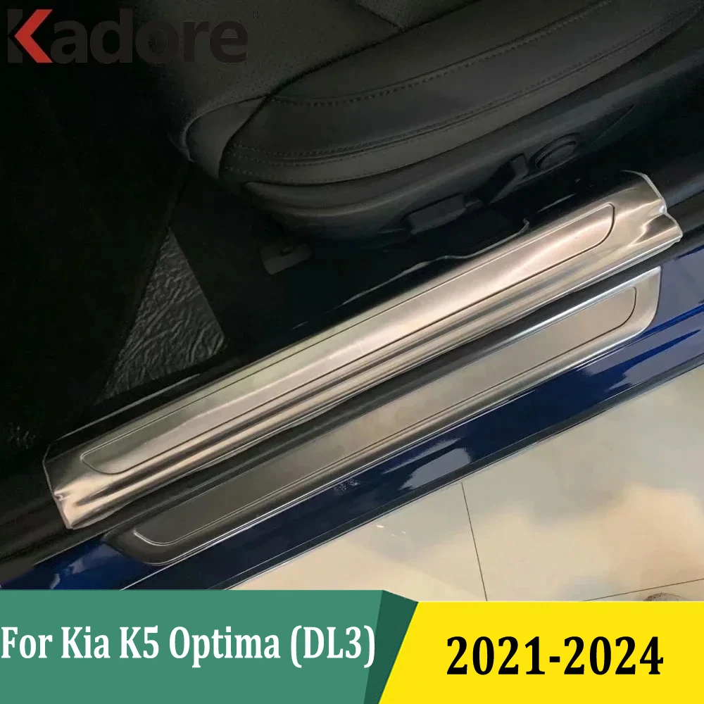 

Накладки на пороги для Kia K5 Optima (DL3) 2021-2023 2024, защитные накладки на дверные пороги, автомобильные аксессуары из нержавеющей стали