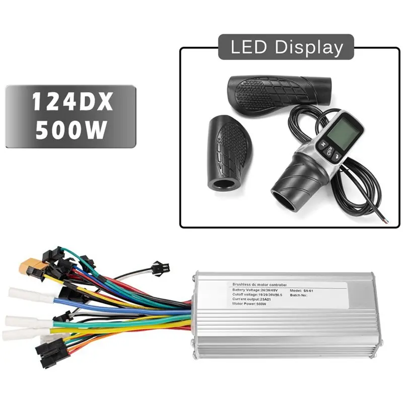 A01F-Electric Bike Brushless Controller With LCD Display 500W 25A 24V 36V 48V Scooter Motor Ebike Accessories