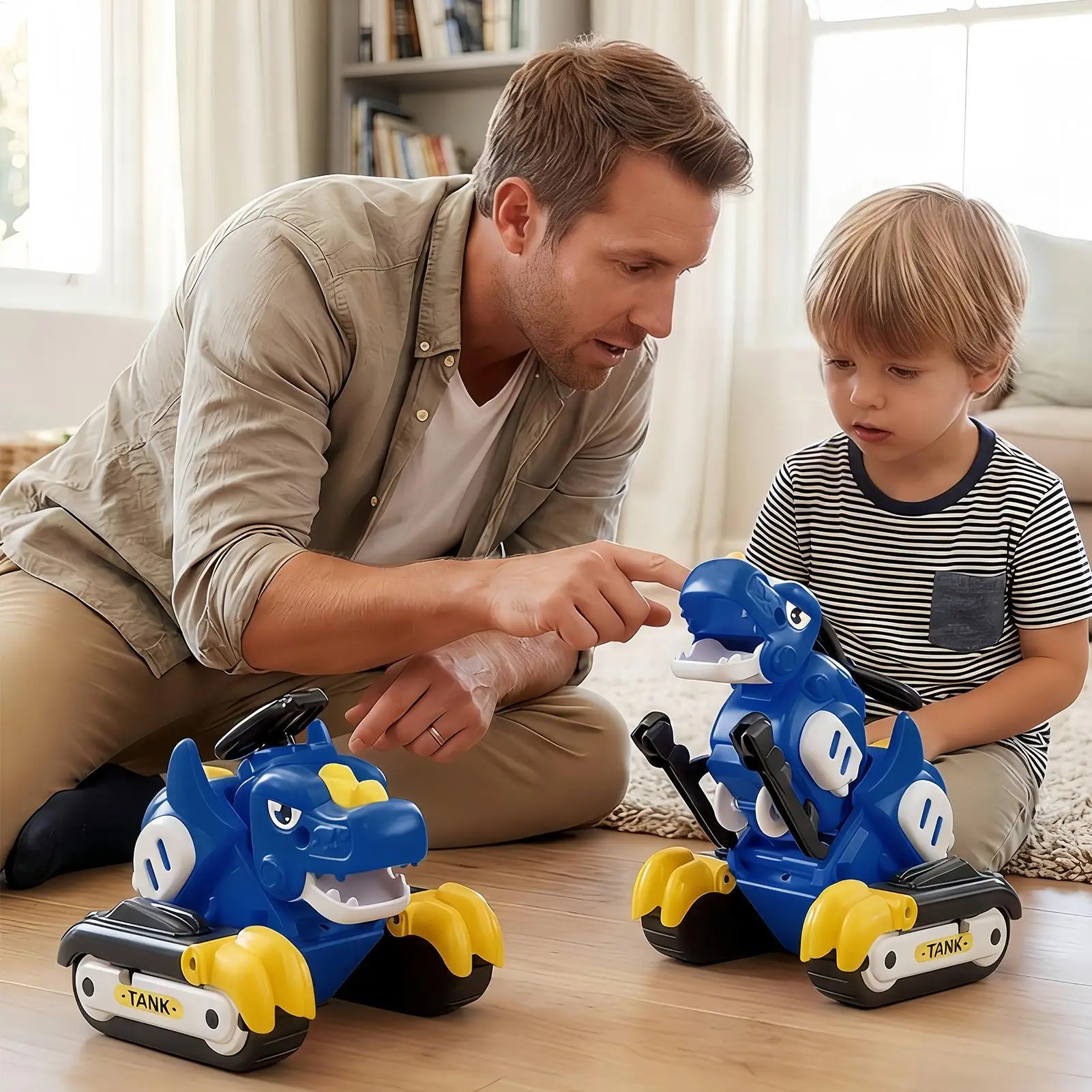 Collision Transforming Dinosaur Toy Educational Tank Model Transformation Figure Toys For Home Preschool Boys Girls Birthday