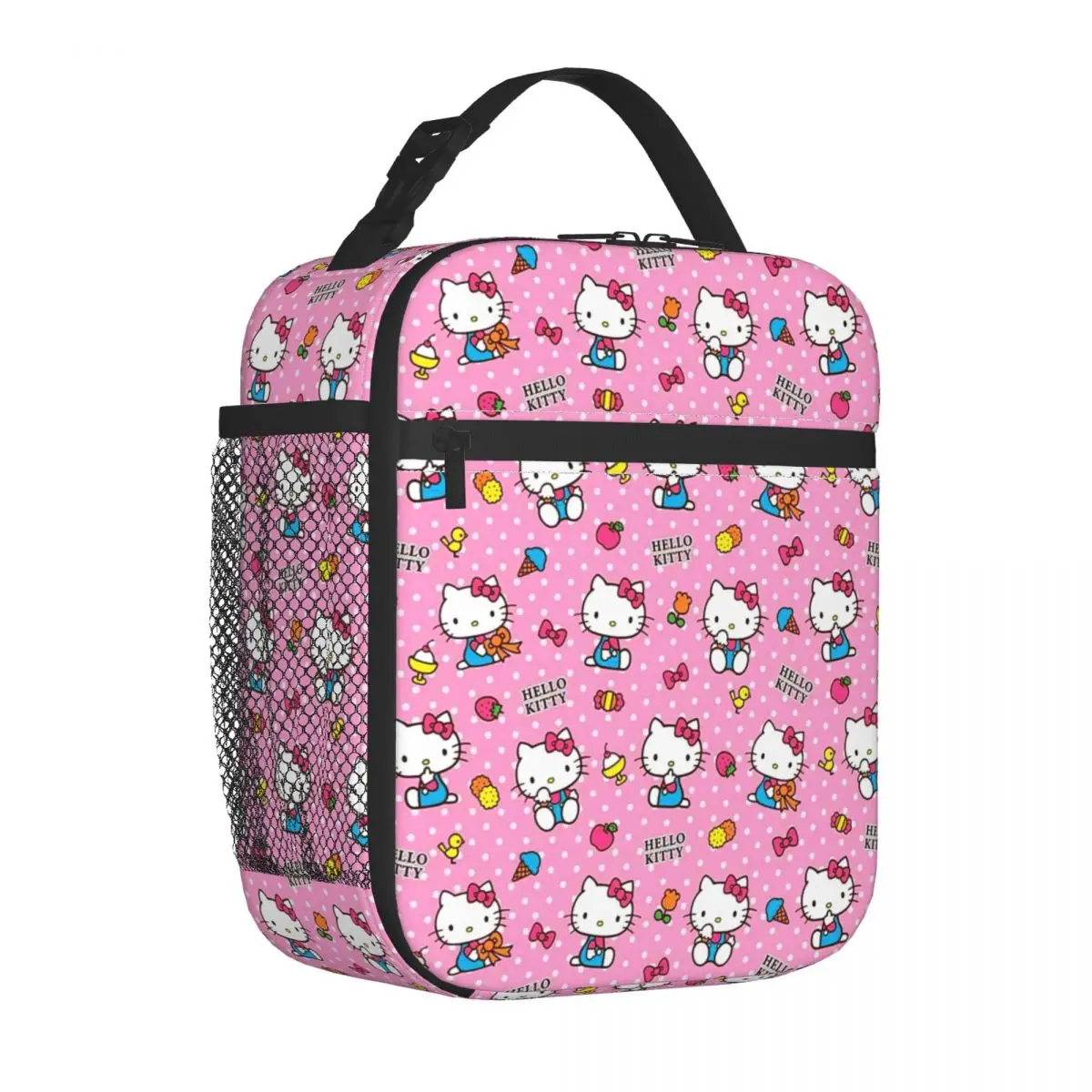 Custom Hello Kitty Insulated Lunch Bags for Work School Food Waterproof Cooler Thermal Lunch Box Women Children