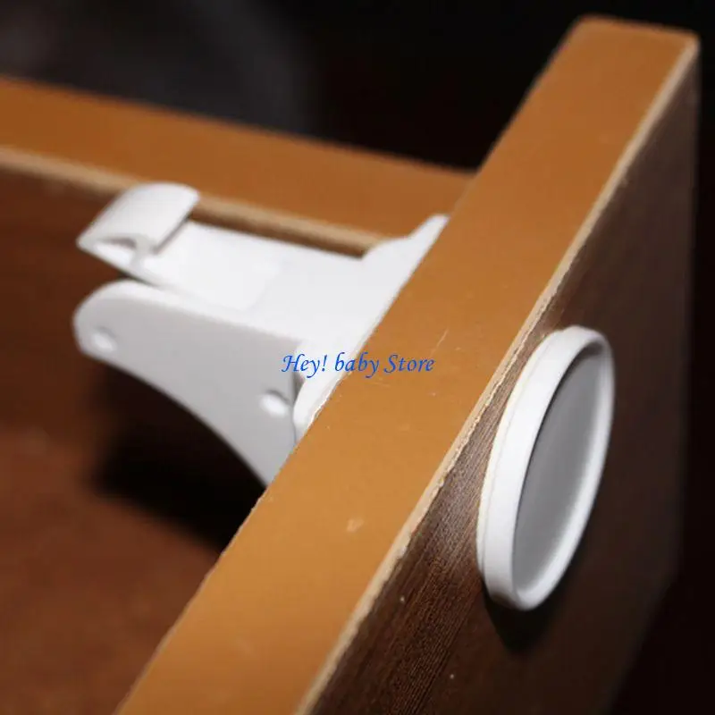Q1FE 4x Cabinet Locks + 1 for Key Baby Proofing Latches No Screws or Tools N
